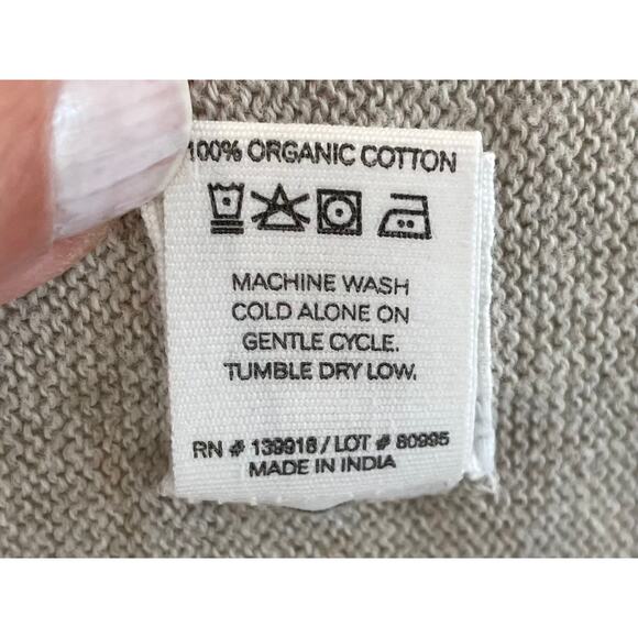 Zestt Organic Cotton Beige Sleeveless Long Open Front Cardigan, Duster, OS - Picture 6 of 8